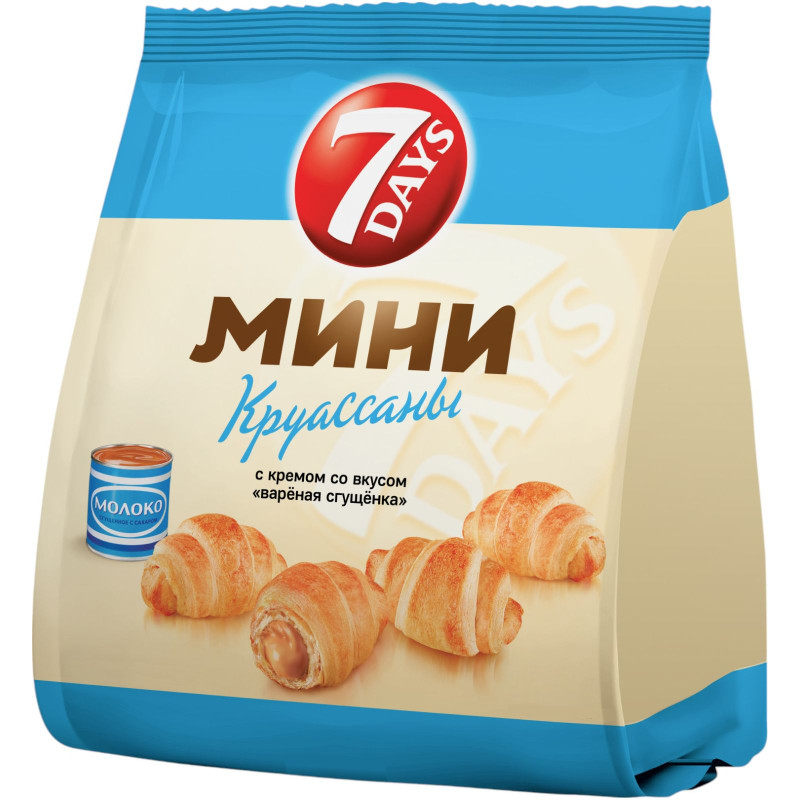 Изображение товара Круассаны 7Days мини c кремом со вкусом Вареная сгущенка, 265г