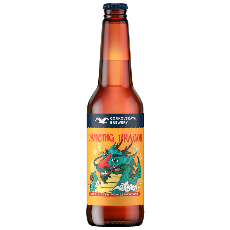 Изображение товара Напиток пивной Горьковская пивоварня Dancing Dragon нефильтрованный осветлённый, 440мл