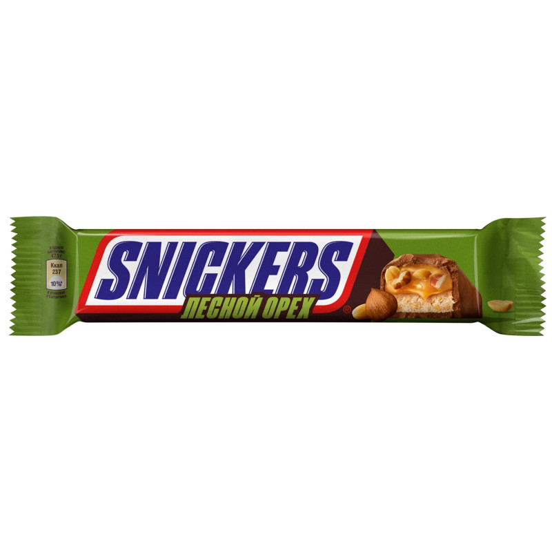 Изображение товара Батончик шоколадный Snickers лесной орех, 81г