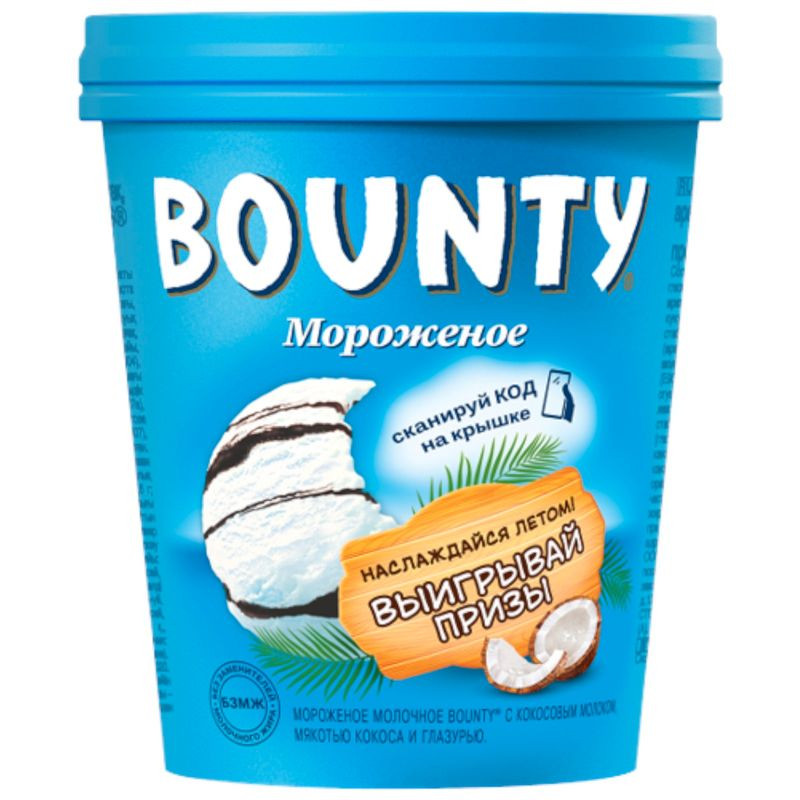 Изображение товара Мороженое Bounty с кокосовым молоком и мякотью 6% 272г