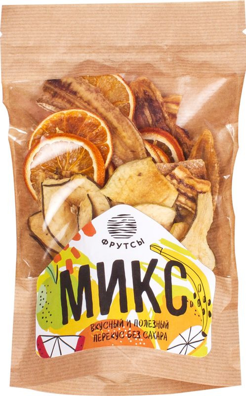 Изображение товара Чипсы Фрутсы Фруктовый Микс, 100г - Вкусный и Полезный Снэк