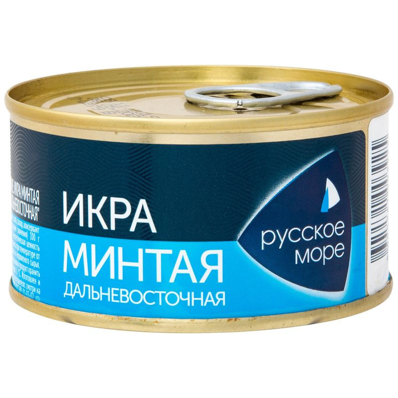 Изображение товара Икра минтая Русское море Дальневосточная пробойная 130г