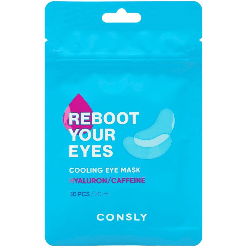 Изображение товара Маска-патчи для глаз Consly охлаждающие с кофеином и гиалуроновой кислотой 30 шт