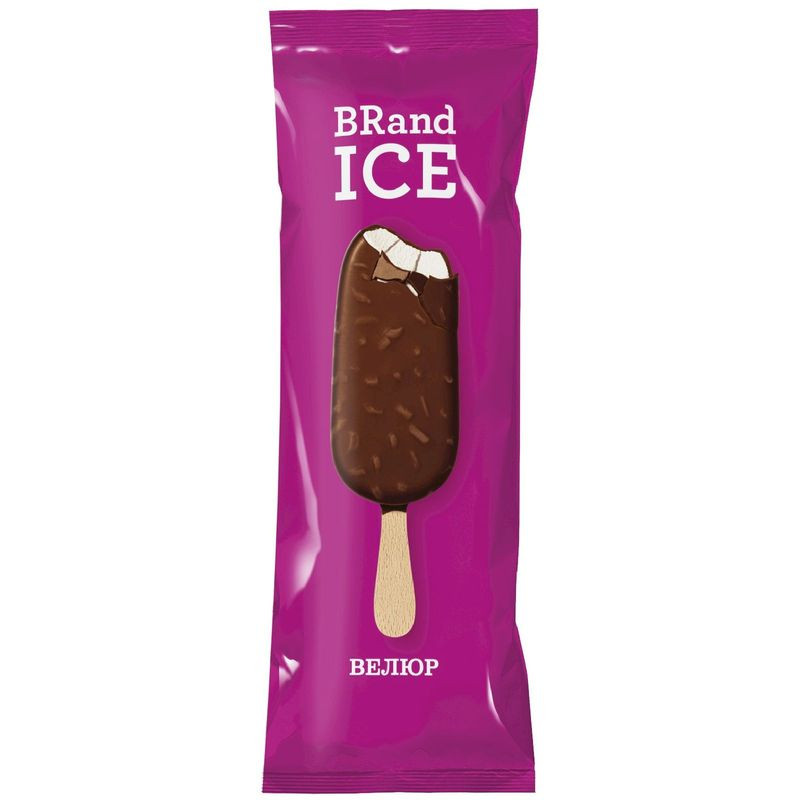 Изображение товара Эскимо сливочное Brand Ice ваниль-шоколад 70 г с кусочками печенья и карамелью