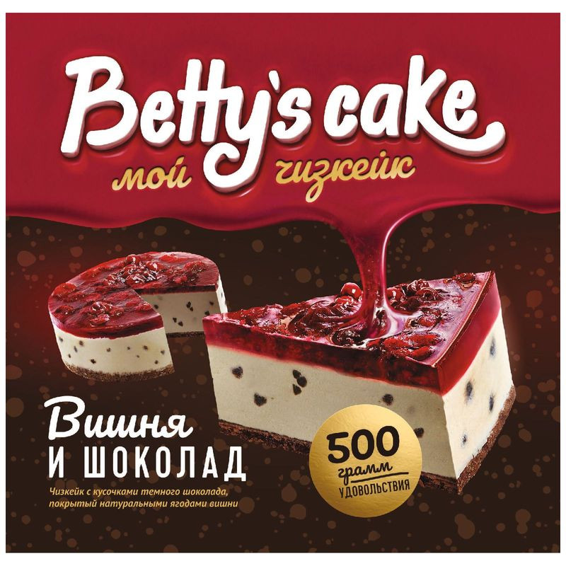 Изображение товара Пирог сыроный Bettys Cake Чизкейк вишня и шоколад 500г