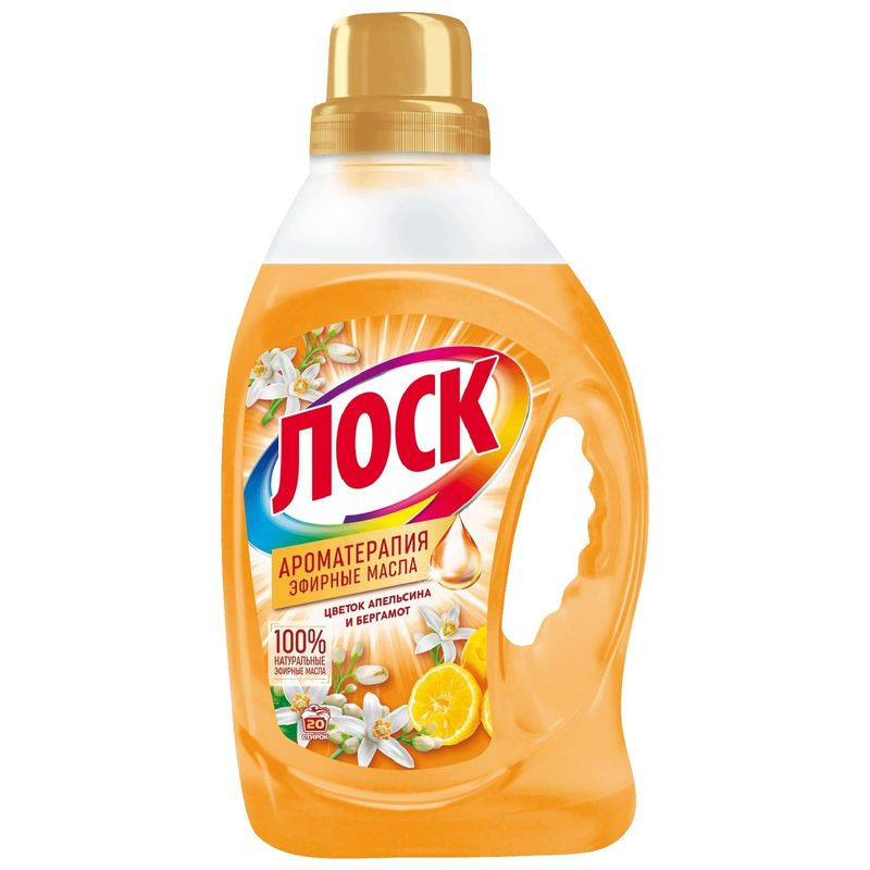 Изображение товара Гель для стирки Лоск Ароматерапия цветок апельсина и бергамот 1.46л