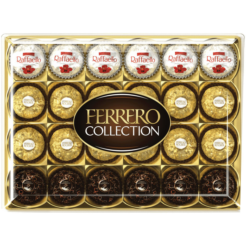 Изображение товара Набор конфет Ferrero Collection 269.4 г молочный и темный шоколад с орехами и кокосом