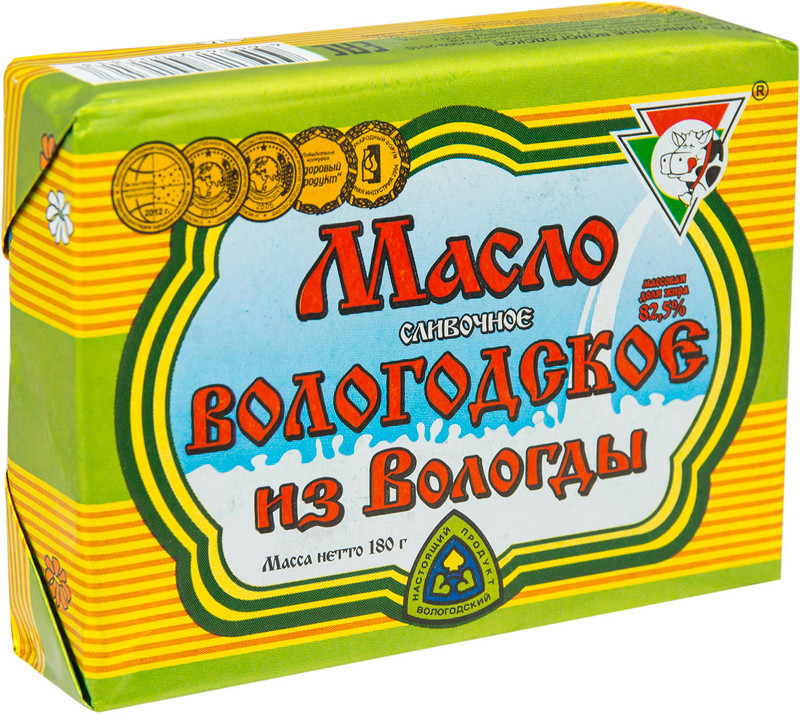 Изображение товара Масло сливочное Из Вологды Вологодское 82.5%, 180г
