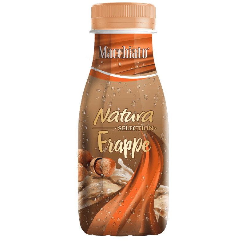 Изображение товара Напиток Natura Selection Frappe Coffee Macchiato молочный ультрапастеризованный с кофе и вкусом лесного ореха 2.6%, 250мл