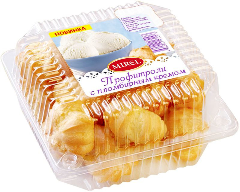 Изображение товара Мирель Профитроли заварное пирожное с кремом 180г Россия
