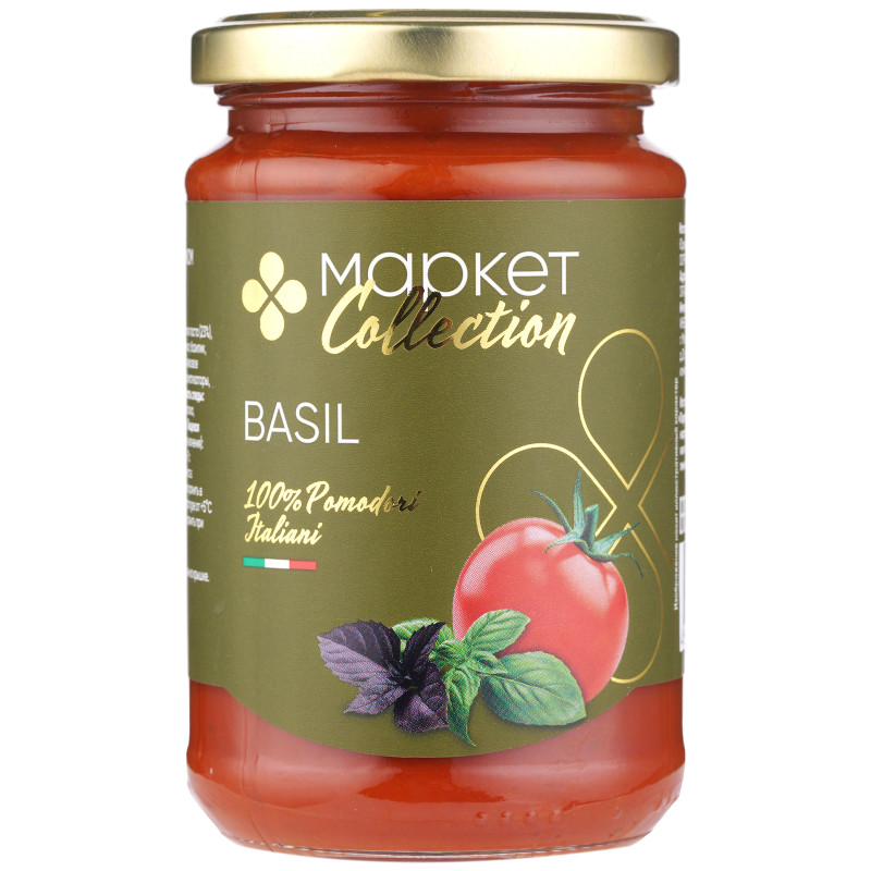 Изображение товара Соус Pugliese Basil Sauce томатный с базиликом Market Collection, 290мл