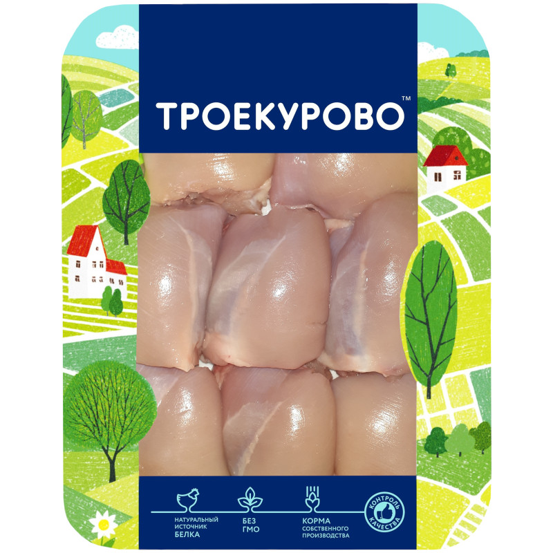 Изображение товара Филе бедра цыплёнка Троекурово, 750г, охлаждённое, без кости