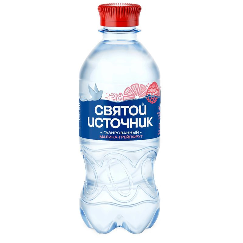 Изображение товара Вода Святой Источник Малина-Грейпфрут ароматизированная газированная, 330мл