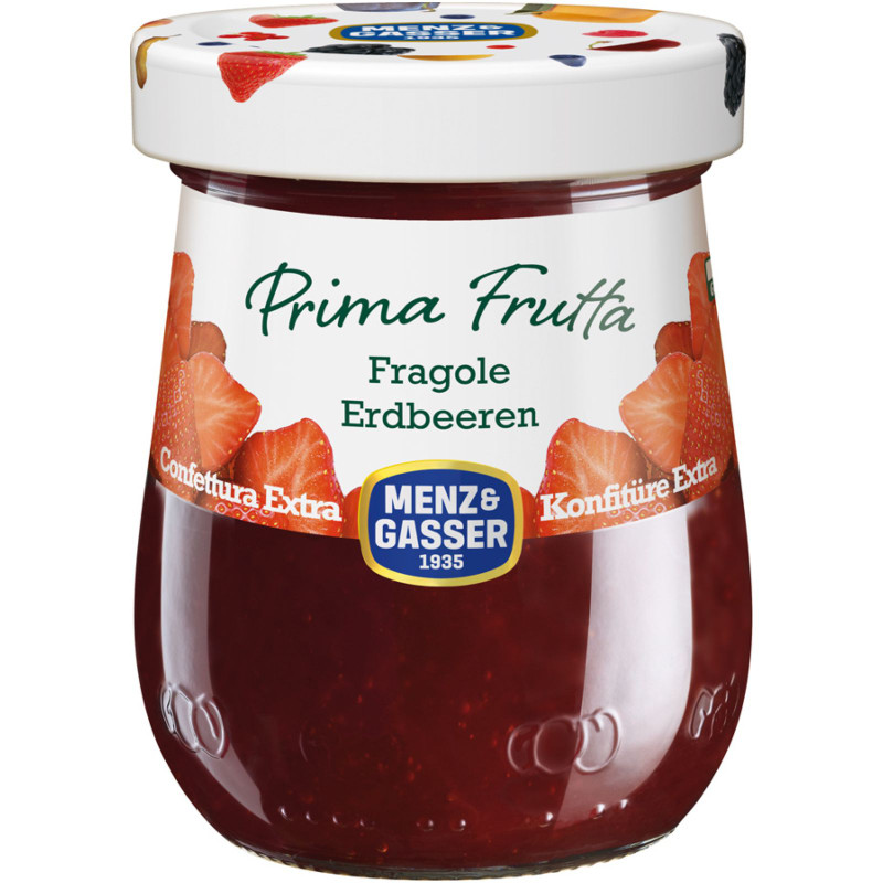 Изображение товара Конфитюр Menz&Gasser Prima Frutta Клубника 340г натуральный джем для десертов и завтрака