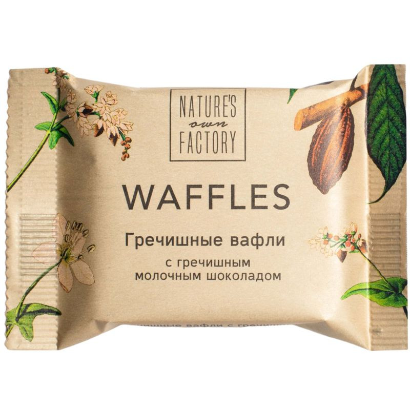 Изображение товара Вафли гречишные с гречишным молочным шоколадом Natures Own Factory 20 г