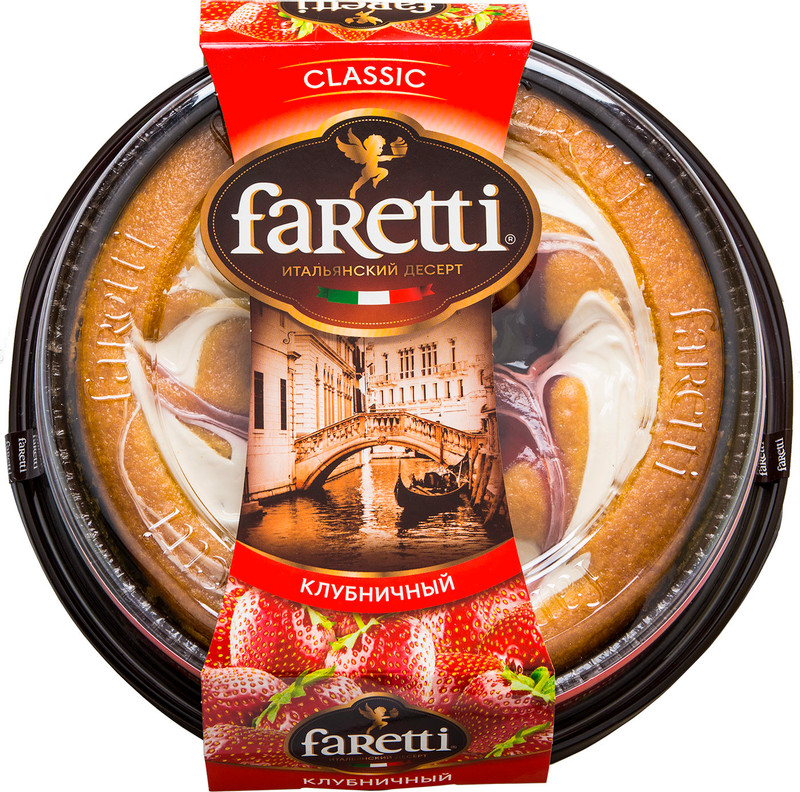 Изображение товара Торт Faretti Клубничный, 400г