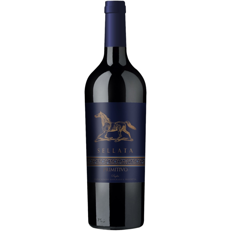 Изображение товара Вино Sellata Primitivo полусухое красное 13%, 750мл