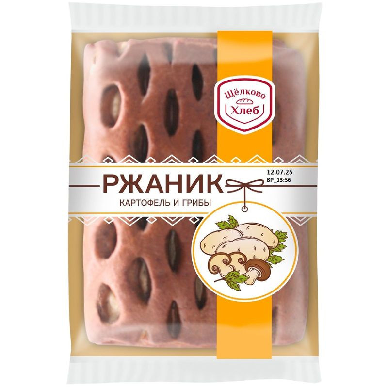 Изображение товара Щелковохлеб ржаной хлеб с картофелем и грибами 80г
