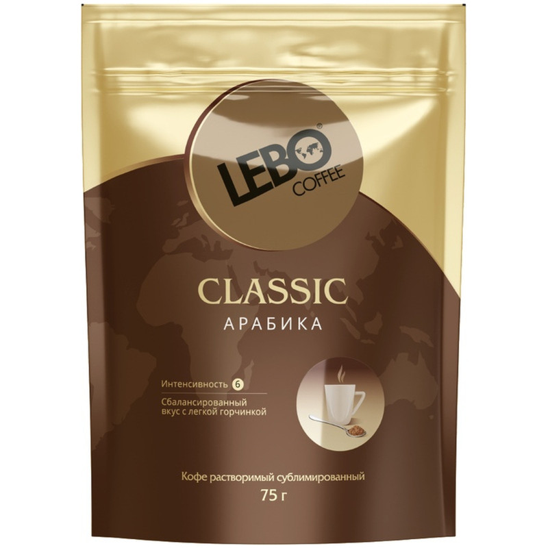Изображение товара Кофе Lebo Classic растворимый сублимированный, 75г