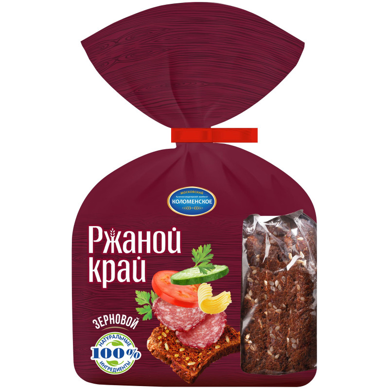 Изображение товара Хлеб Ржаной Край зерновой нарезка, 300г
