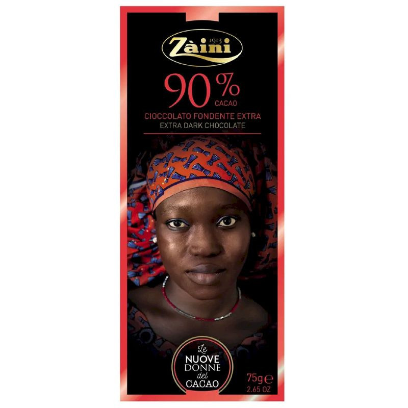 Изображение товара Горький шоколад Zaini 90% - итальянский шоколад 75 г для ценителей насыщенного вкуса