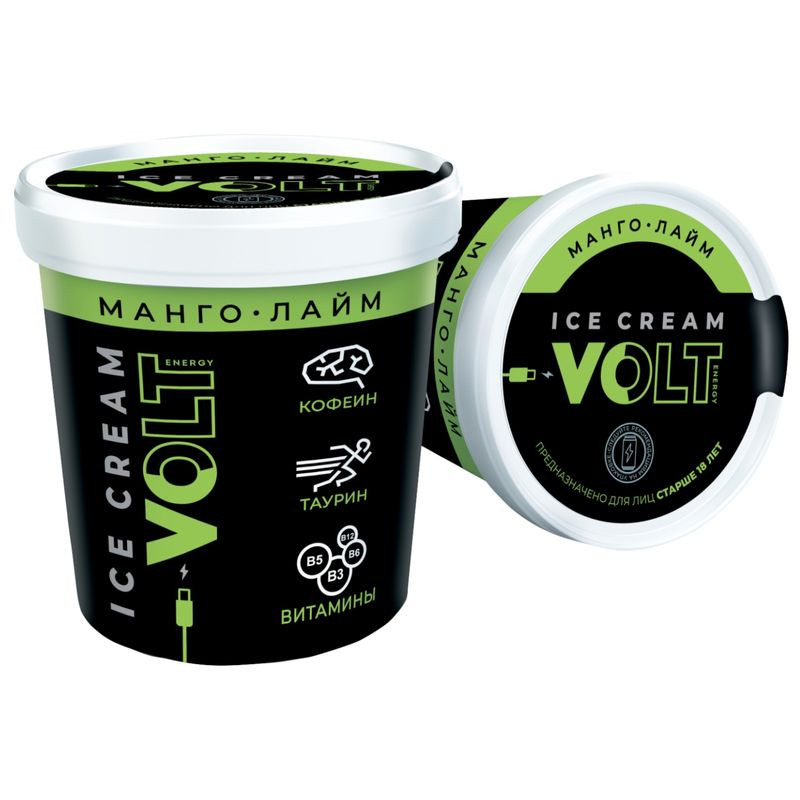 Изображение товара Взбитый энергетический сорбет Манго-лайм Volt 75г Россия
