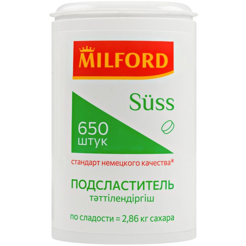 Изображение товара Milford Suss сахарозаменитель таблетки 650 шт дозатор Россия
