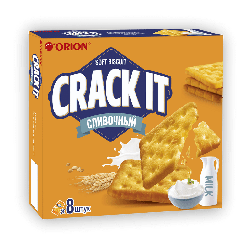 Изображение товара Печенье Orion Crack-it Creamy затяжное, 160г
