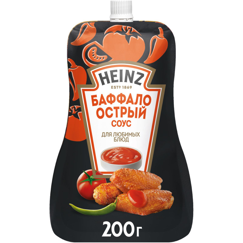 Изображение товара Соус Heinz Баффало Острый томатный, 200мл