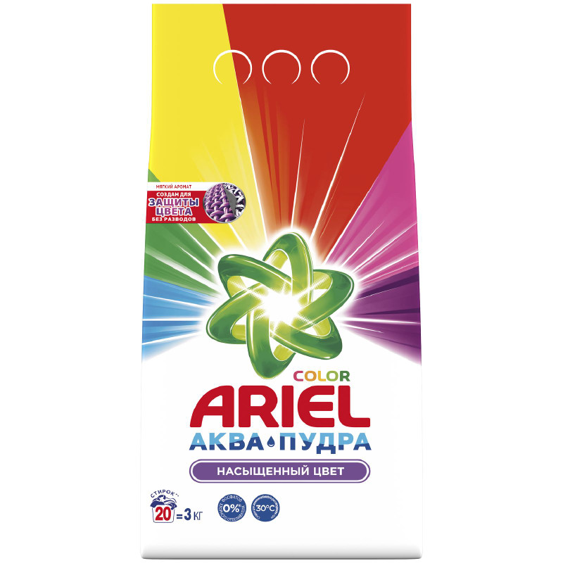 Изображение товара Порошок стиральный Ariel Color automat, 3кг
