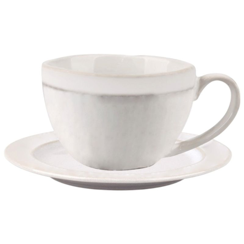 Изображение товара Пара чайная кружка и блюдце из керамики высококачественная