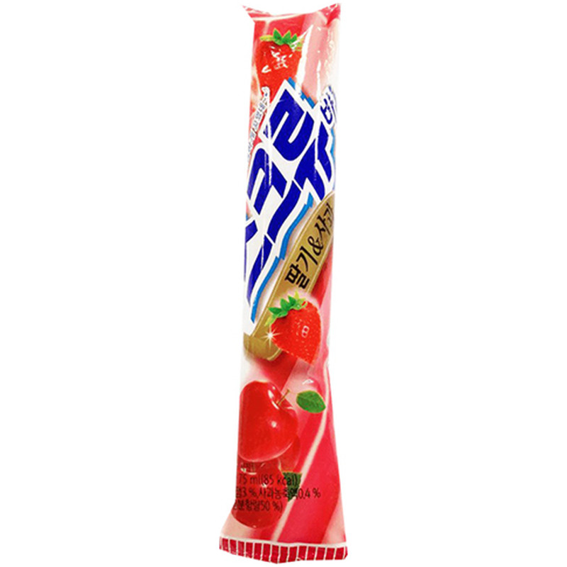 Изображение товара Мороженое Lotte Крутой бар со вкусом клубники и яблока, 80г