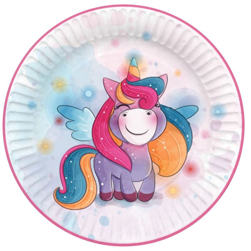 Изображение товара Одноразовые бумажные тарелки Маркет Kids 23 см, 6 шт, Россия