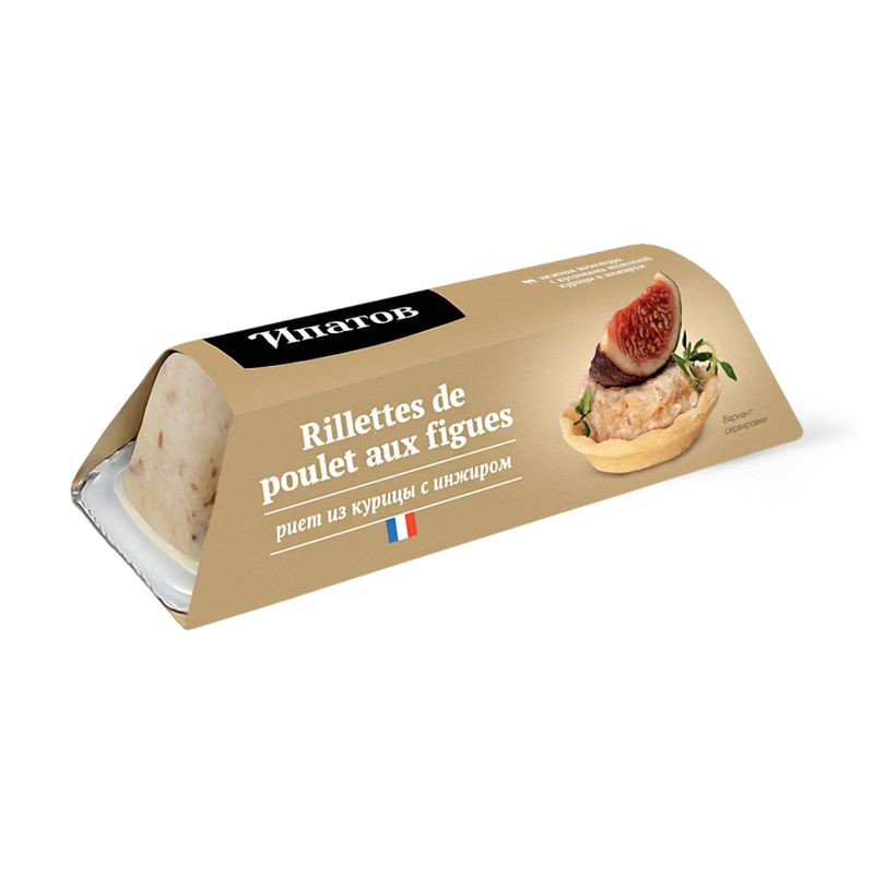 Изображение товара Риет Ипатов из курицы с инжиром 85г деликатесный паштет