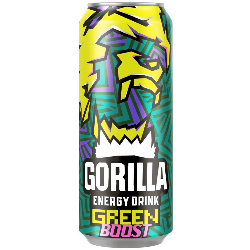 Изображение товара Энергетический напиток Gorilla Green Boost безалкогольный, 450мл