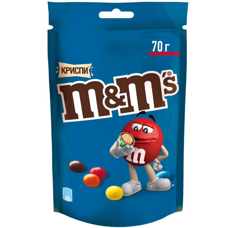 Изображение товара Конфеты M&M's Криспи драже с хрустящим центром, 70г