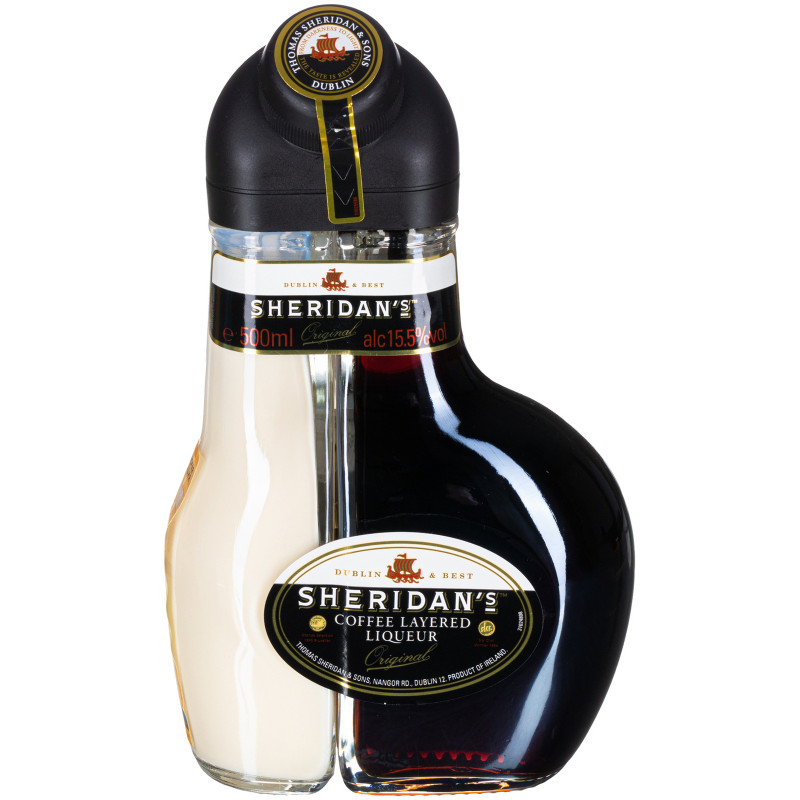 Изображение товара Ликёр Sheridan's Coffee Layered Liqueur двухслойный со вкусом кофе 15.5%, 500мл