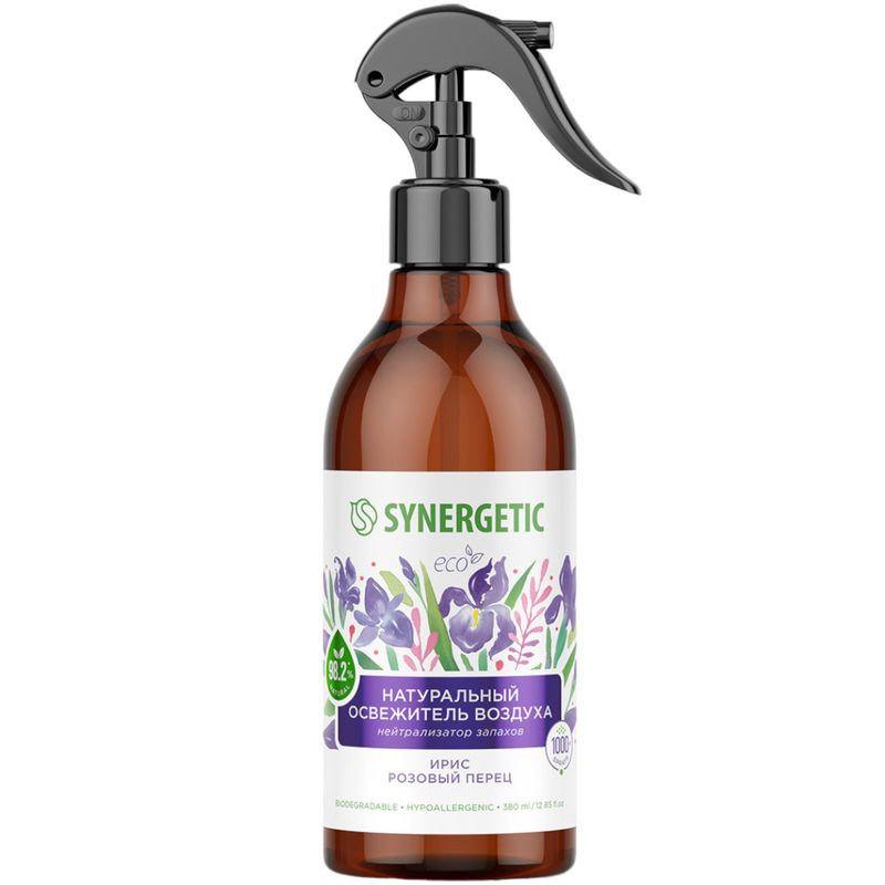 Изображение товара Освежитель воздуха Synergetic нейтрализатор запахов 380мл ирис и розовый перец
