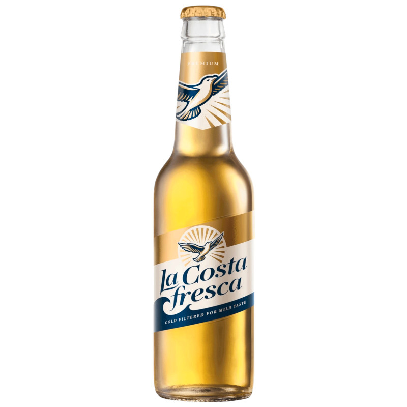 Изображение товара Пиво La Costa Fresca светлое пастеризованное 4.1%, 330мл