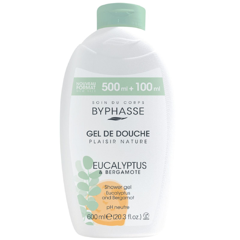 Изображение товара Гель для душа Byphasse Eucalyptus & Bergamot 600 мл — освежающий и увлажняющий уход