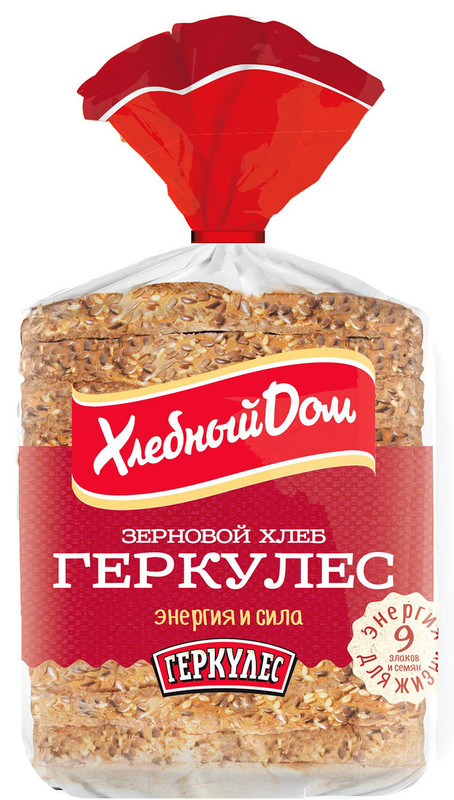 Изображение товара Хлеб Хлебный Дом Геркулес зерновой половинка нарезка, 250г
