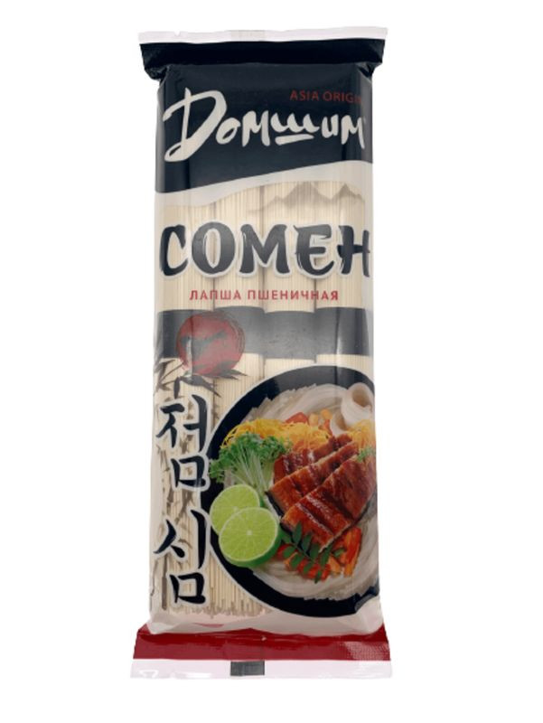 Лапша Домшим Сомен пшеничная, 300г - купить с доставкой на дом в Перекрёстке
