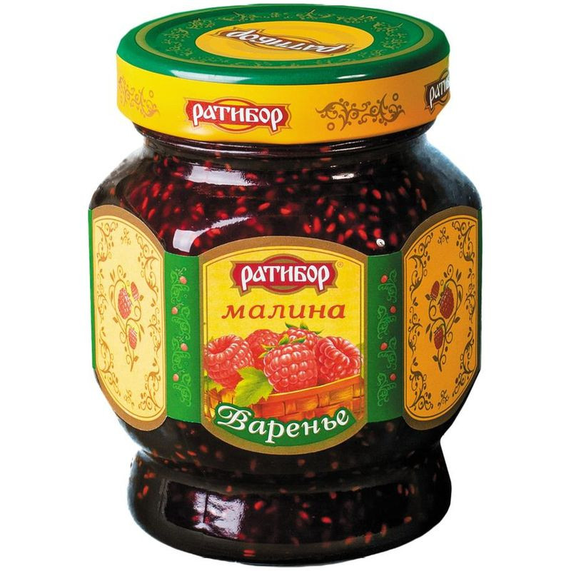 Изображение товара Варенье Ратибор малина 360г натуральное ягодное варенье Россия