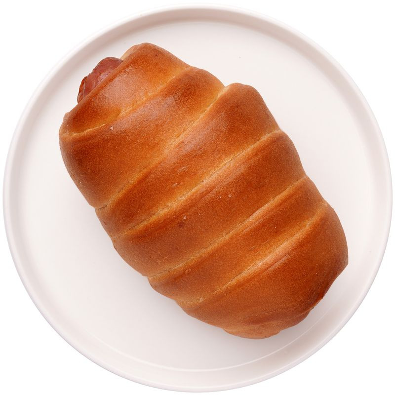 Изображение товара Сосиска в тесте Перекрёсток 100г свежий продукт вкусное горячее блюдо