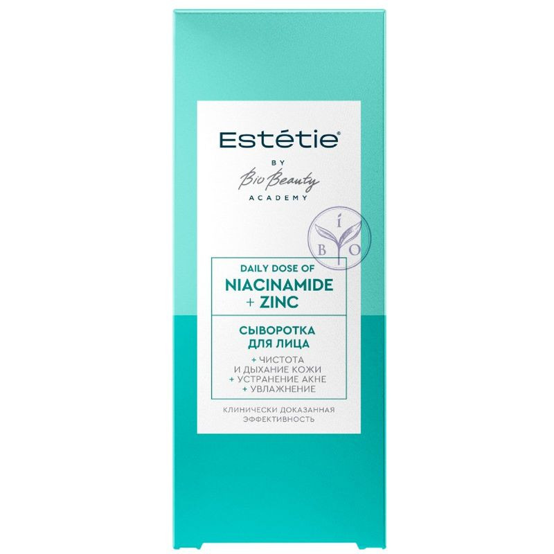 Изображение товара Сыворотка для лица Estetie Niacinamide + Zinc 30 мл для очищения и увлажнения кожи