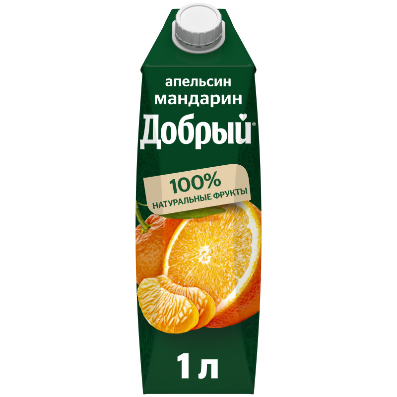 Изображение товара Напиток сокосодержащий Добрый Апельсин Мандарин, 1л