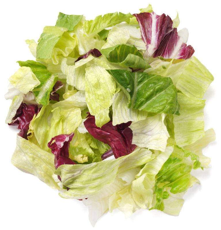 Изображение товара Смесь салатная Айсберг-Романо-Радиччо Маркет Fresh 100г свежая сочетание зелени