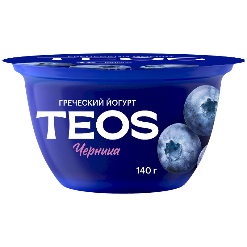 Изображение товара Йогурт Teos Греческий Черника 2%, 140г