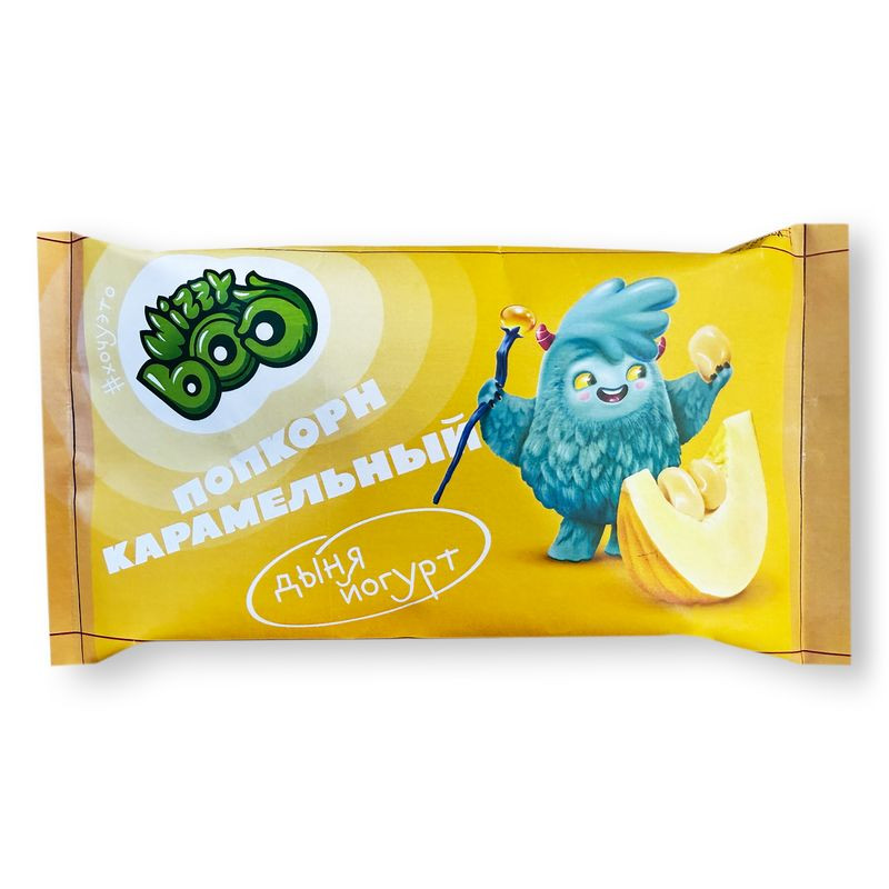 Изображение товара Попкорн Wizzyboo карамельный со вкусом йогурта и дыни 70г
