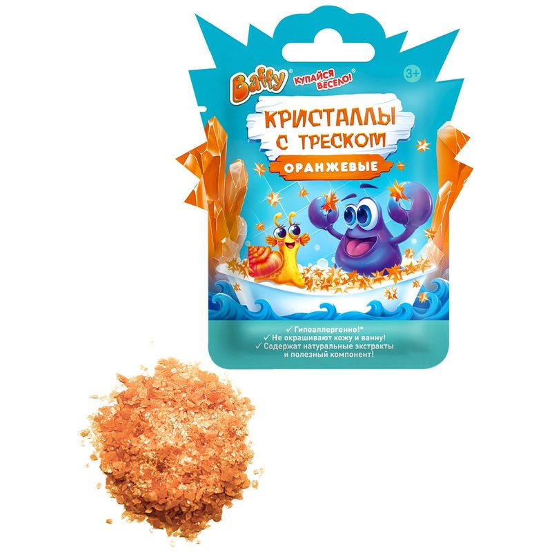 Изображение товара Кристаллы Baffy Купайся весело - пена для ванны 10 г аромат и уход